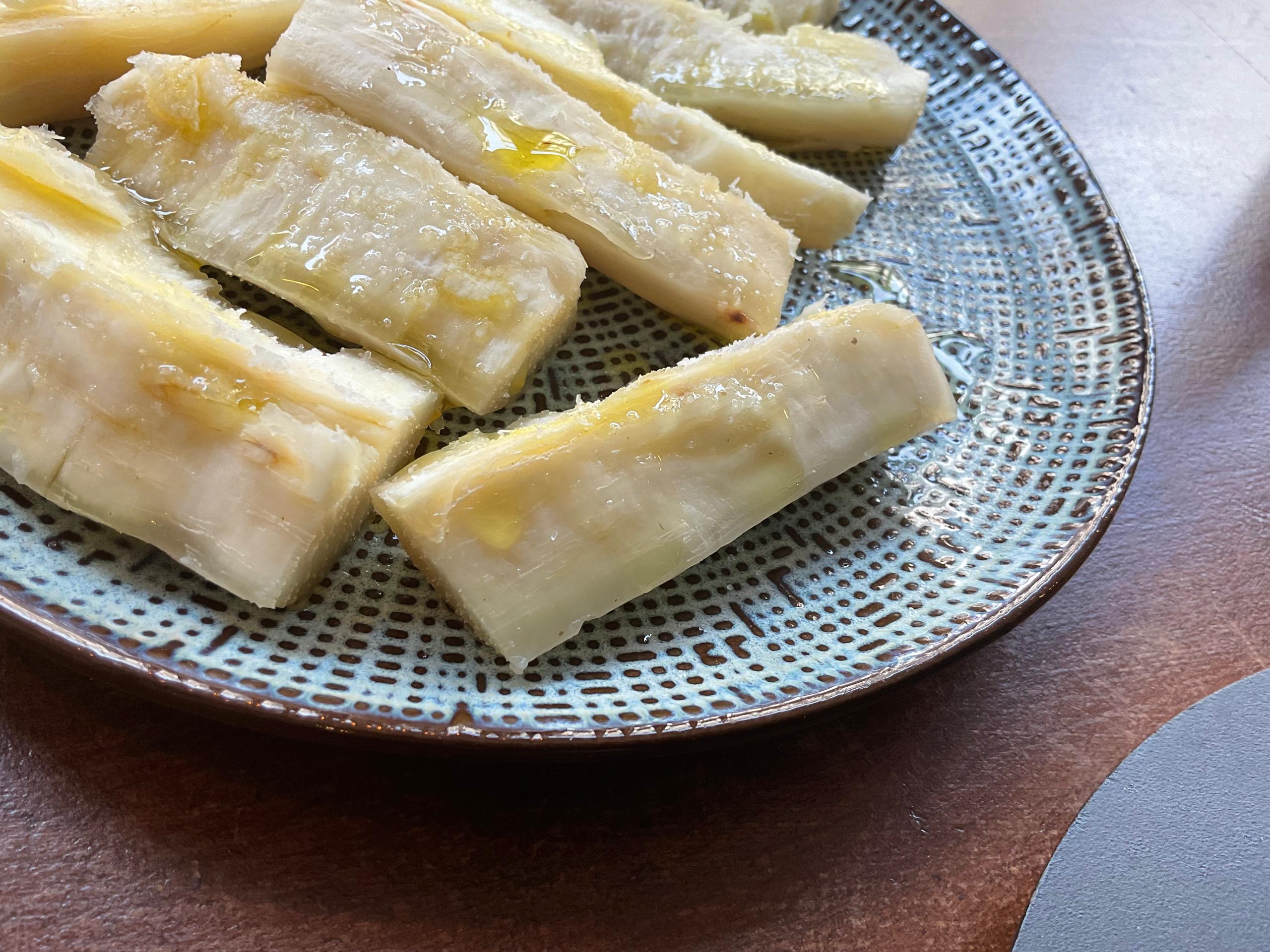 Manioc vapeur à l'huile d'olive
